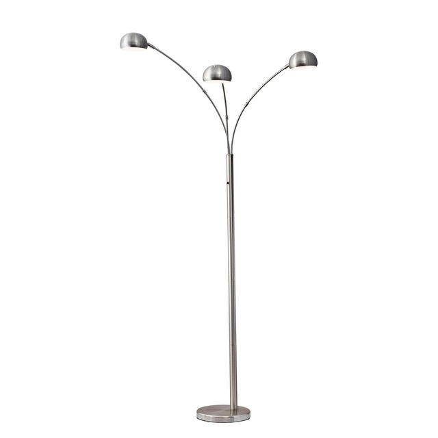 Adesso® Domino Brushed Steel Arc Lamp-0
