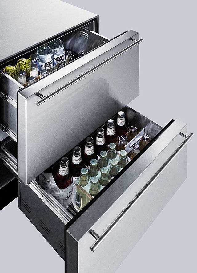 Summit® 3.0 Cu. Ft. Stainless Steel Refrigerator Drawers-2