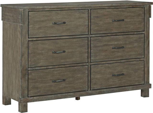 Signature Design by Ashley® Shamryn 6-Piece Grayish Brown Twin Panel Bed Set-2