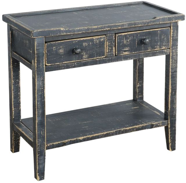 Sunny Designs™ Black Sand 2-Drawer Side Table-0