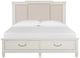 Magnussen Home® Willowbrook Egg Shell White/Natural California King Upholstered Storage Panel Bed-1