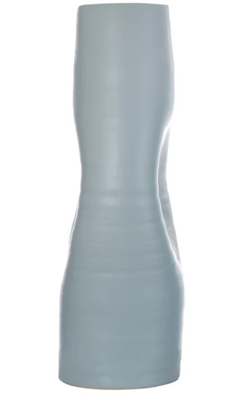 Stylecraft Guzzi Spat Light Blue Tall Indented Ceramic Vase-2