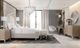 Michael Amini® Malibu Crest Chardonnay/White California King Upholstered Panel Bed-1