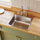 Elkay Lustertone® Classic Lustrous Satin 22" x 22" x 10-1/8" 1-Hole Single Bowl Drop-In Sink-2
