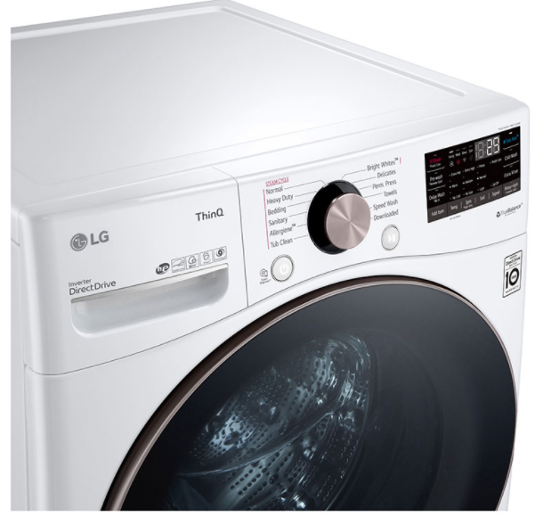 LG White Front Load Washer & Gas Dryer Laundry Pair-3