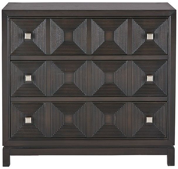Olliix by Madison Park Brown Cecilia Accent Chest with 3 Drawers-0