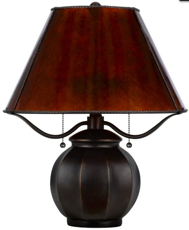 Cal® Lighting & Accessories Mica Dark Bronze Table Lamp-2