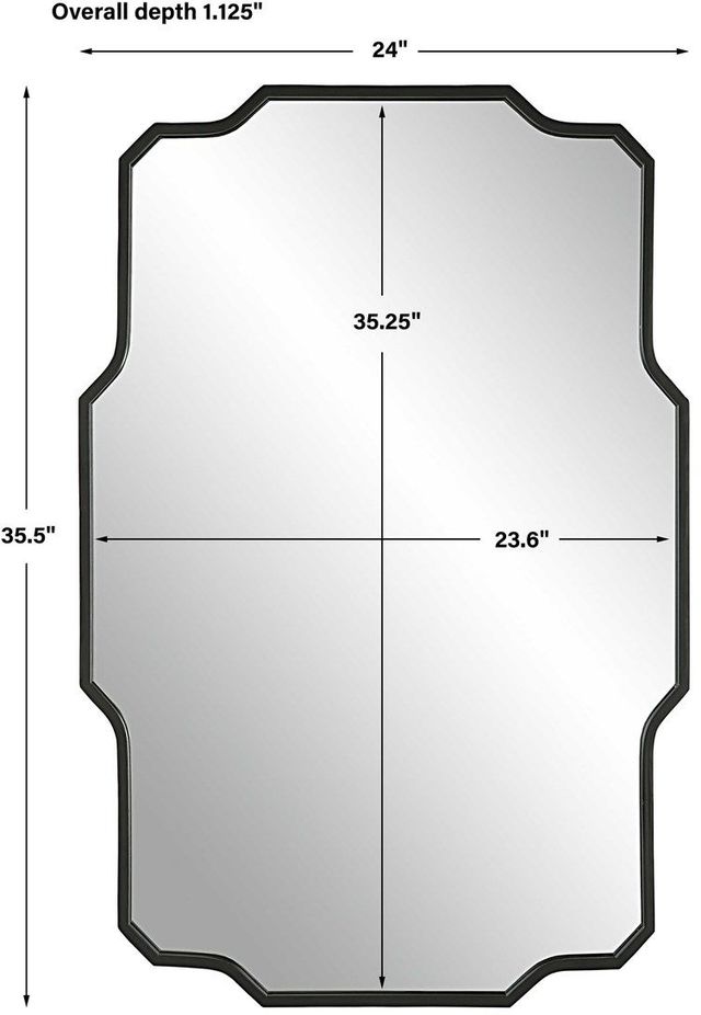 Uttermost® Casmus Matte Black Wall Mirror-3