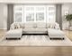 Homelegance® Robstown 6-Piece Beige Modular Sectional with Ottomans-1