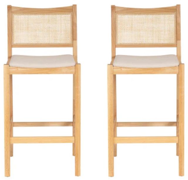 Powell® Beaux 2-Piece Natural Cane Barstool-3