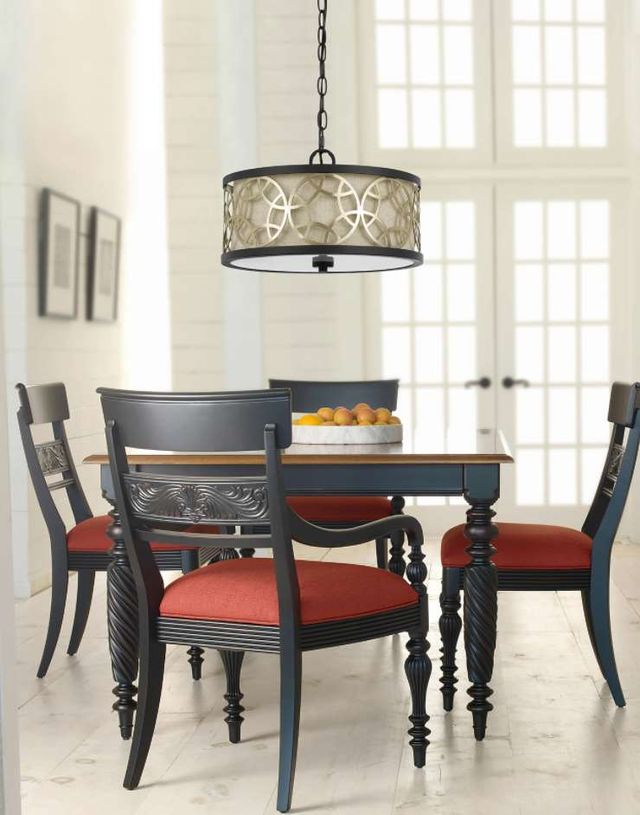 Cal® Lighting & Accessories Carmel Antique Brass/Black Pendant Chandelier-1