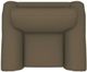 La-Z-Boy® Pembroke Premier Mocha Stationary Chair with Nailhead Trim-2