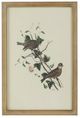 A & B Home 4-Piece Brown Bird Framed Print Wall Art Set-1