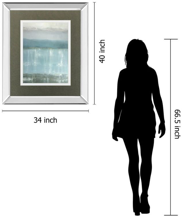 Classy Art Twilight Blues by Caroline Gold Mirror Framed Wall Art-2