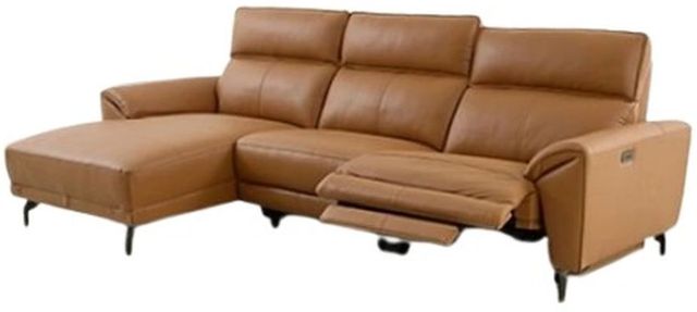 Furniture of America® Theola Brown Clay Power Reclining Sectional with Left Chaise-0