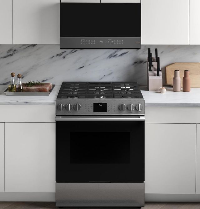 Café™ 30" Platinum Glass Slide In Gas Range-4