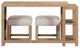 Liberty Furniture Corso 3-Piece Natural/Taupe Console Table and Stool Set-4