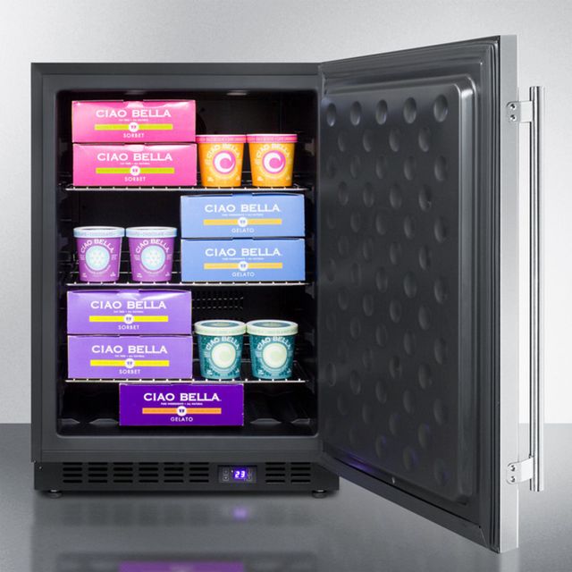 Summit® 4.7 Cu. Ft. Stainless Steel Upright Freezer-3