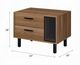 ACME Furniture Trolgar Brown Oak Accent Side Table with Black Base-2