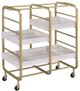 ACME Furniture Vorrik Gold/White Washed Serving Cart-0