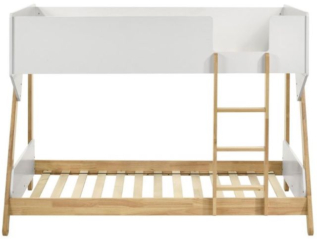 Coaster® Wyatt Natural/White Twin Over Twin Bunk Bed-1