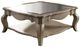 ACME Furniture Chelmsford Glass Top Coffee Table with Antique Taupe Frame-0