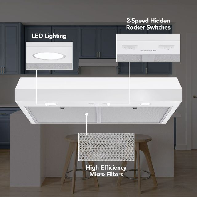 Broan® GLA 1 Series 42" White Under Cabinet Range Hood-1