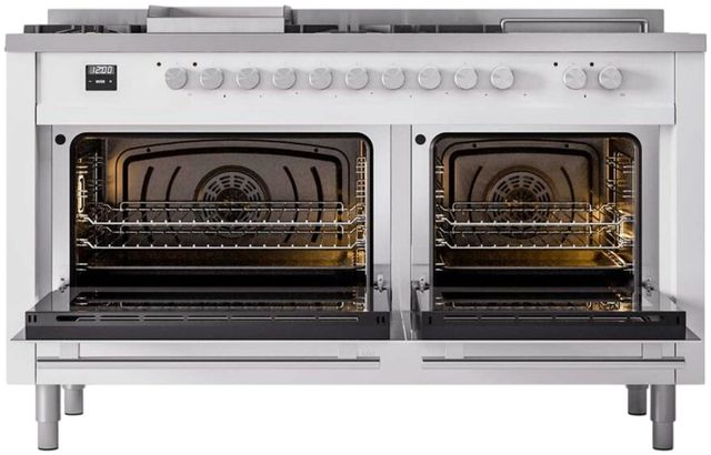 Ilve® Professional Plus II 60" Custom RAL Color Pro Style Dual Fuel Range-1