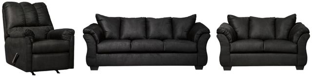 Signature Design by Ashley® Darcy 3-Piece Black Living Room Seating Set-0