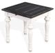 Sunny Designs™ European Cottage White End Table with Brown Top-0
