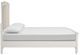 Magnussen Home® Willowbrook Egg Shell White/Natural Upholstered Queen Panel Bed-2