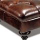 Campio Furniture Legacy Leather Govenor Brown Ottoman-1