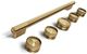 KitchenAid® 30" Brass Grip Commercial-Style Gas Range Handle and Knob Kit-0