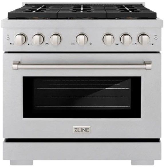 ZLINE Paramount 36" 5.2 cu. ft. Satin Stainless Steel Paramount Dual Fuel Range with 6 Burner DuoPro™ Cooktop and Electric Convection Oven-0