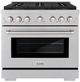 ZLINE Paramount 36" 5.2 cu. ft. Satin Stainless Steel Paramount Dual Fuel Range with 6 Burner DuoPro™ Cooktop and Electric Convection Oven-0