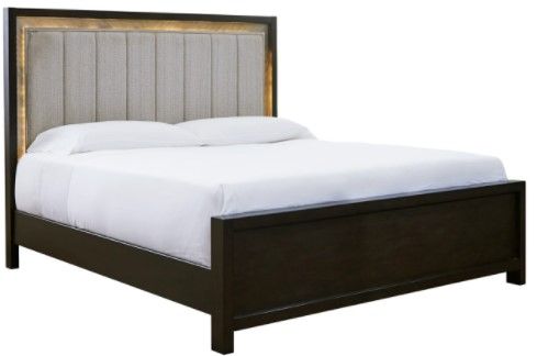Signature Design by Ashley® Maretto 4-Piece Two-tone King Upholstered Panel Bed Set-1