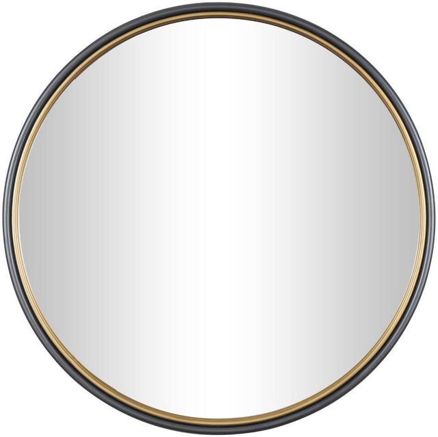 Deco Marche Black Wall Mirror with Gold Inner Frame-1