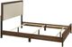 Crown Mark Millie Brown Cherry Queen Upholstered Panel Bed-2