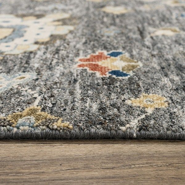 Rizzy Home Belmont Gray/Multi/Neutral 8'x10' Rectangular Rug-4