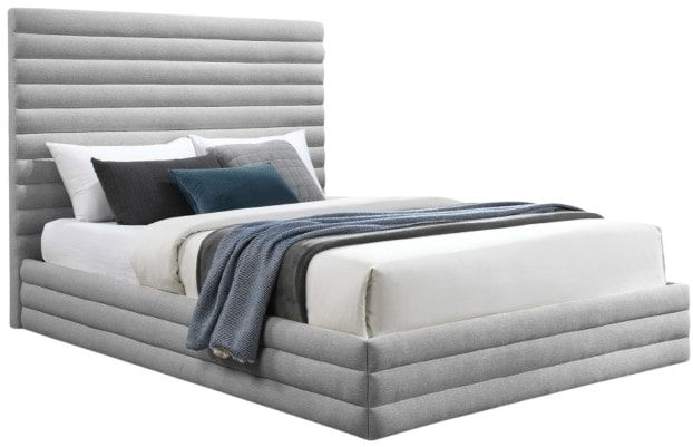 Meridian Furniture Maxwell Grey King Upholstered Panel Bed-0