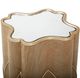 Michael Amini® Villa Cherie Mirrored Glass Chairside Table with Caramel Base-3