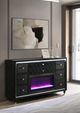 Coaster® Lorient Black LED Flame Box Dresser-1