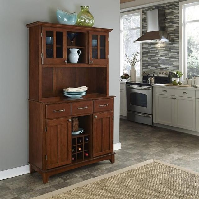 homestyles® Buffet Of Buffets Medium Cherry Server with Hutch-1