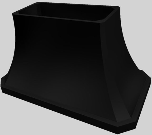 Vent-A-Hood® Designer Series 54" Black Island Range Hood-3