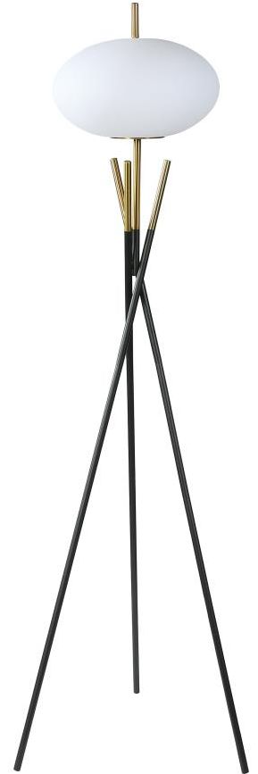 Coaster® Layton Black Tripod Floor Lamp with Gold Accent