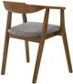 Armen Living Santana Charcoal/Walnut Upholstered Dining Arm Chair-2