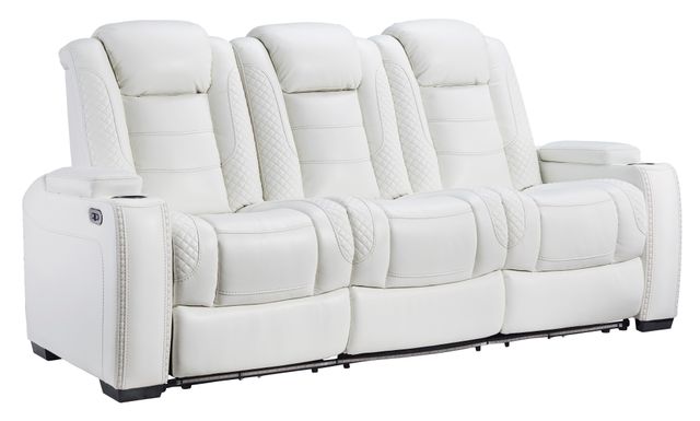 Signature Design by Ashley® Party Time 2-Piece White Power Reclining Living Room Seating Set-1