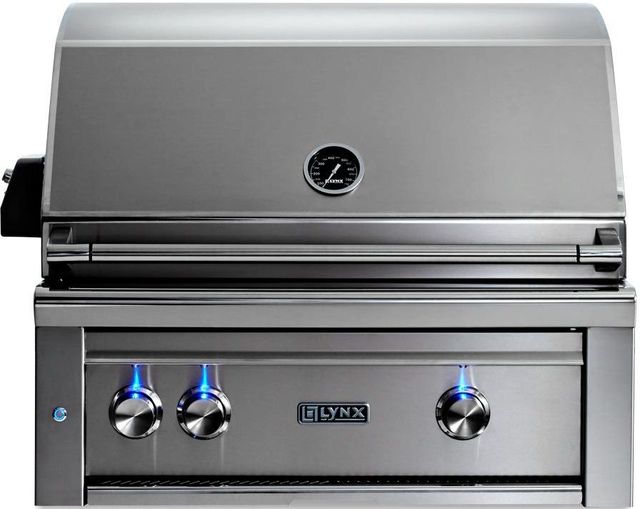 LYNX® Professional 2-Burner Stainless Steel Built-In Natural Gas Grill with 1 Trident Infrared Burner, 1 Ceramic Burner and Rotisserie-0