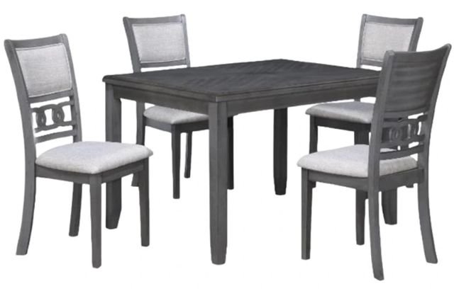 New Classic® Home Furnishings Gia 5-Piece Gray Dining Table Set -0