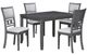 New Classic® Home Furnishings Gia 5-Piece Gray Dining Table Set -0